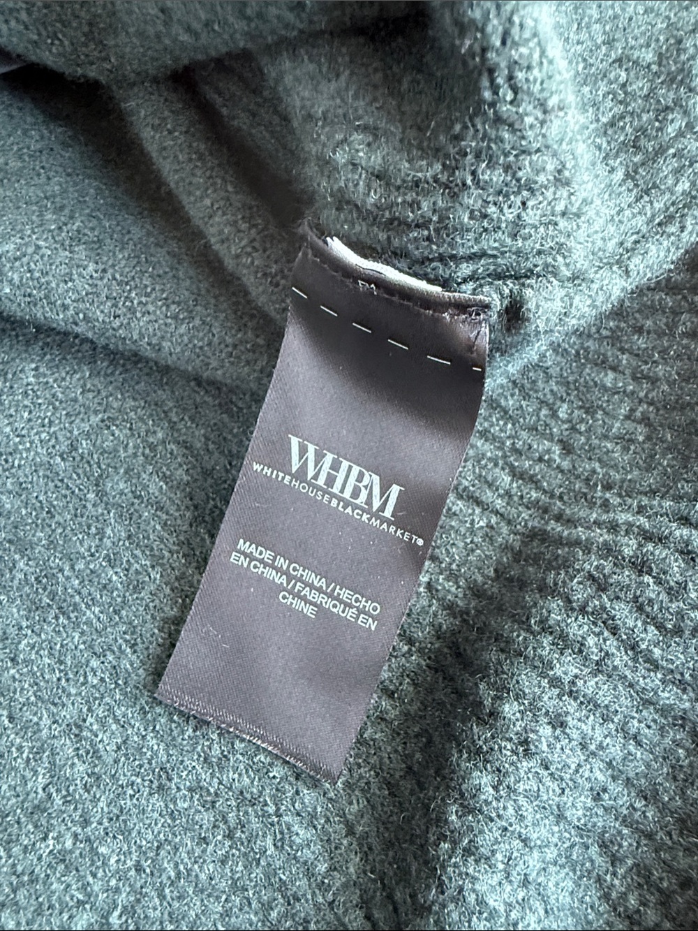 White House Black Market Soft Turtleneck Peplum In Green Spruce New small - Picture 12 of 14